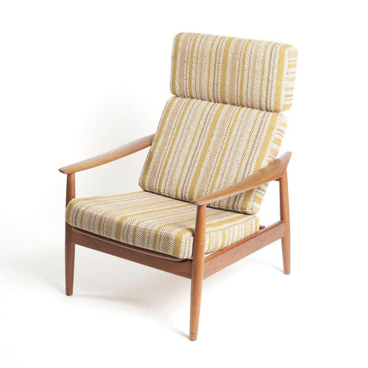 Armchair with High Adjustable Backrest by Arne Vodder, 1960s