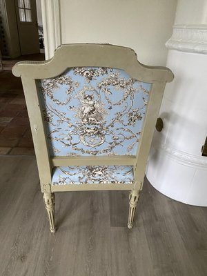 Armchair with Toile de Jouy fabric, 1890s-VAP-1720965