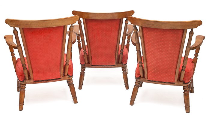 Armchairs, 1920s, Set of 3-JCN-1726165