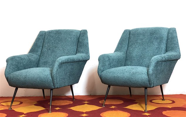 Armchairs attributed to Gigi Radice for Minotti, 1960s, Set of 2-FQG-1756593