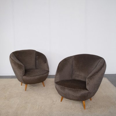 Armchairs attributed to Gio Ponti, 1950s, Set of 2-JQO-1793629