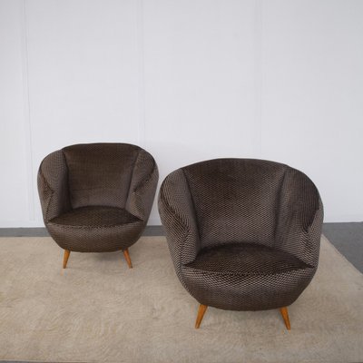 Armchairs attributed to Gio Ponti, 1950s, Set of 2-JQO-1793629