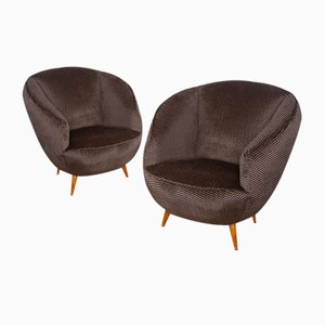 Armchairs attributed to Gio Ponti, 1950s, Set of 2-JQO-1793629