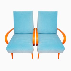 Armchairs attributed to Jaroslav Šmidek for Ton, Czechoslovakia, 1960s, Set of 2-DHD-1401133