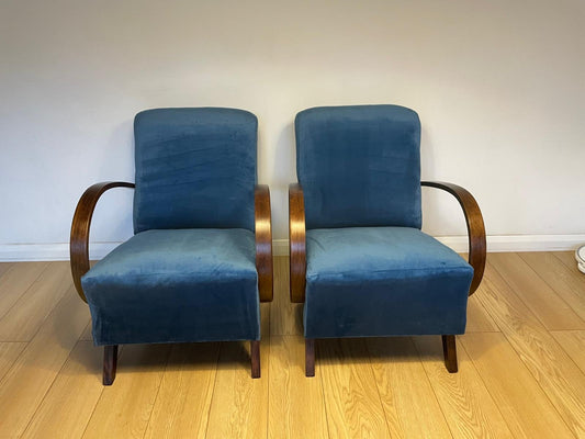 Armchairs attributed to Jendrich Halabala for Up Závody, Former Czechoslovakia, 1950s, Set of 2