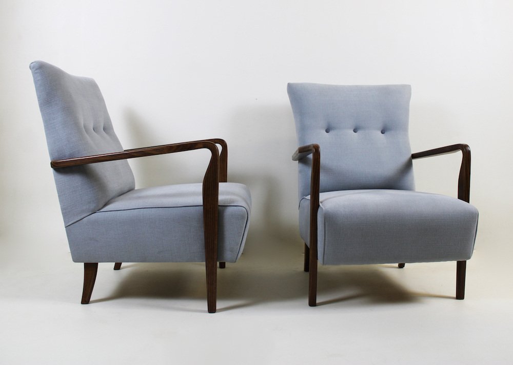 Armchairs attributed to Studio Tecnico Cassina, 1940s, Set of 2