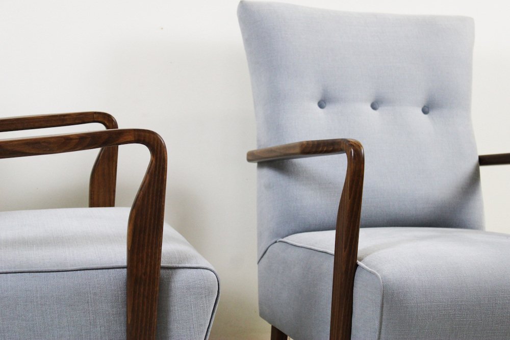 Armchairs attributed to Studio Tecnico Cassina, 1940s, Set of 2