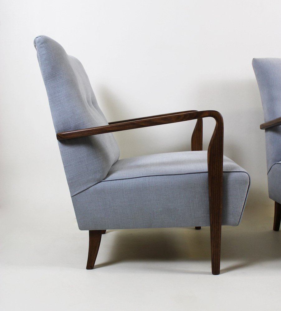 Armchairs attributed to Studio Tecnico Cassina, 1940s, Set of 2