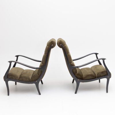 Armchairs by Ezio Longhi, Italy, 1950s, Set of 2-VEI-1189755