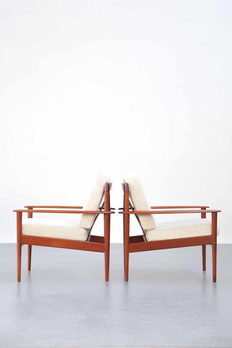 Armchairs by Grete Jalk, 1960s, Set of 2