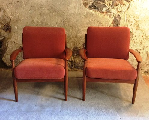 Armchairs by Grete Jalk for France & Son, 1960s, Set of 2-MCB-2040334