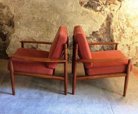 Armchairs by Grete Jalk for France & Son, 1960s, Set of 2-MCB-2040334