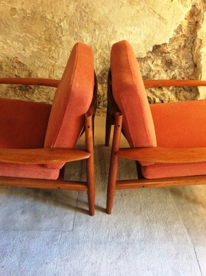 Armchairs by Grete Jalk for France & Son, 1960s, Set of 2-MCB-2040334