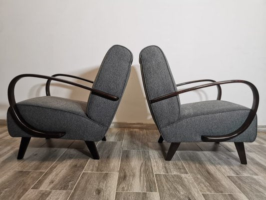 Armchairs by Jindrich Halabala, 1940s, Set of 2-QJA-1730505