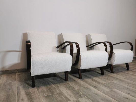 Armchairs by Jindrich Halabala, 1940s, Set of 3-QJA-1779654