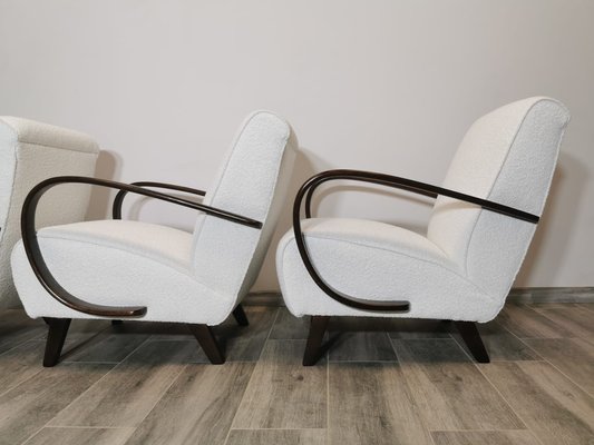 Armchairs by Jindrich Halabala, 1940s, Set of 3-QJA-1779654