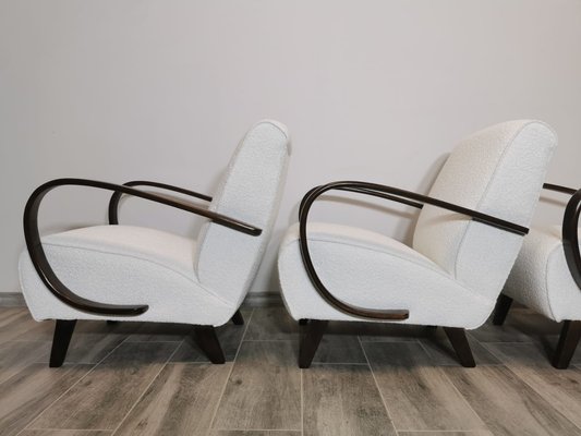 Armchairs by Jindrich Halabala, 1940s, Set of 3-QJA-1779654