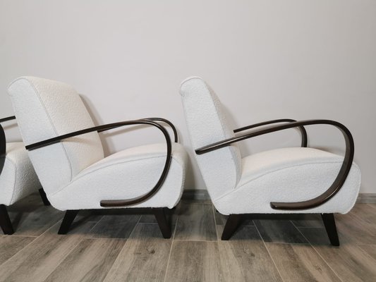 Armchairs by Jindrich Halabala, 1940s, Set of 3-QJA-1779654