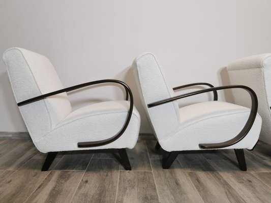 Armchairs by Jindrich Halabala, 1940s, Set of 3-QJA-1779654