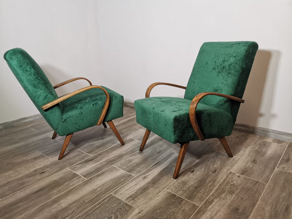 Armchairs by Jindřich Halabala, Set of 2