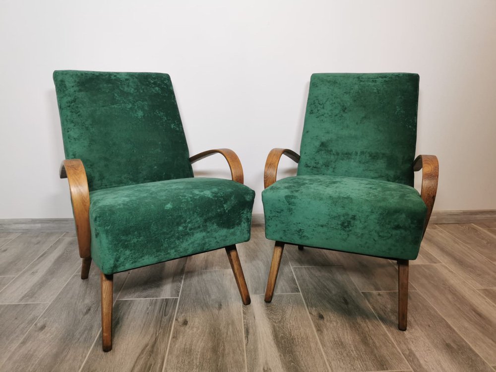 Armchairs by Jindřich Halabala, Set of 2