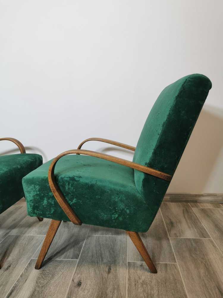 Armchairs by Jindřich Halabala, Set of 2