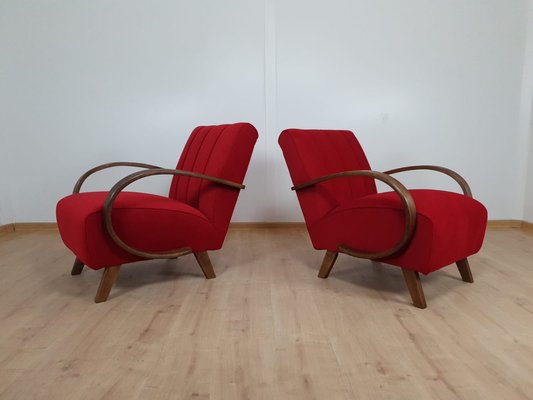 Armchairs by Jindřich Halabala, Set of 2-QJA-1083112