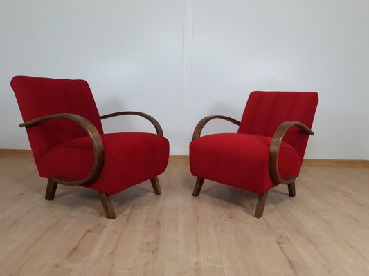 Armchairs by Jindřich Halabala, Set of 2-QJA-1083112