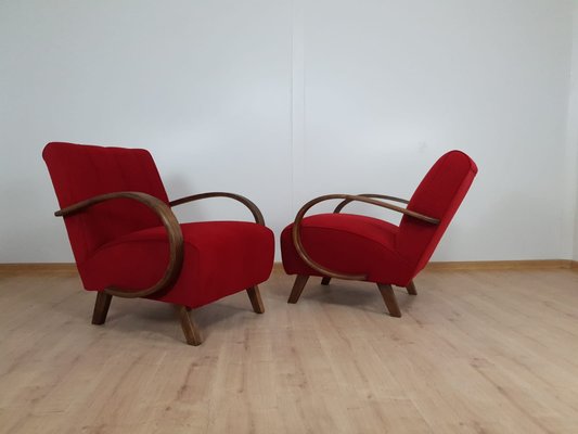 Armchairs by Jindřich Halabala, Set of 2-QJA-1083112