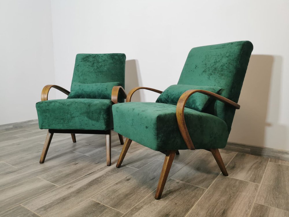 Armchairs by Jindřich Halabala, Set of 2