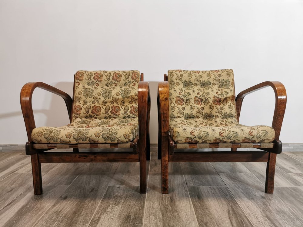 Armchairs by K. Kozelka & A. Kropacek, 1950s, Set of 2