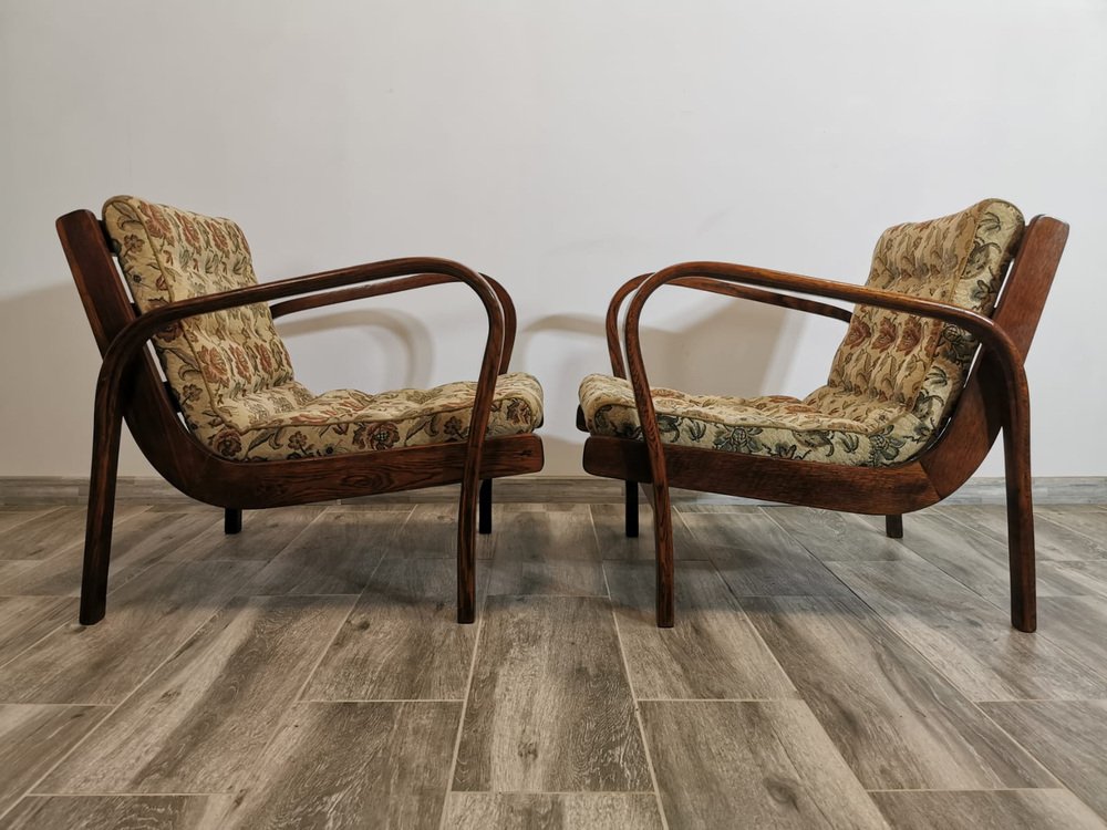 Armchairs by K. Kozelka & A. Kropacek, 1950s, Set of 2