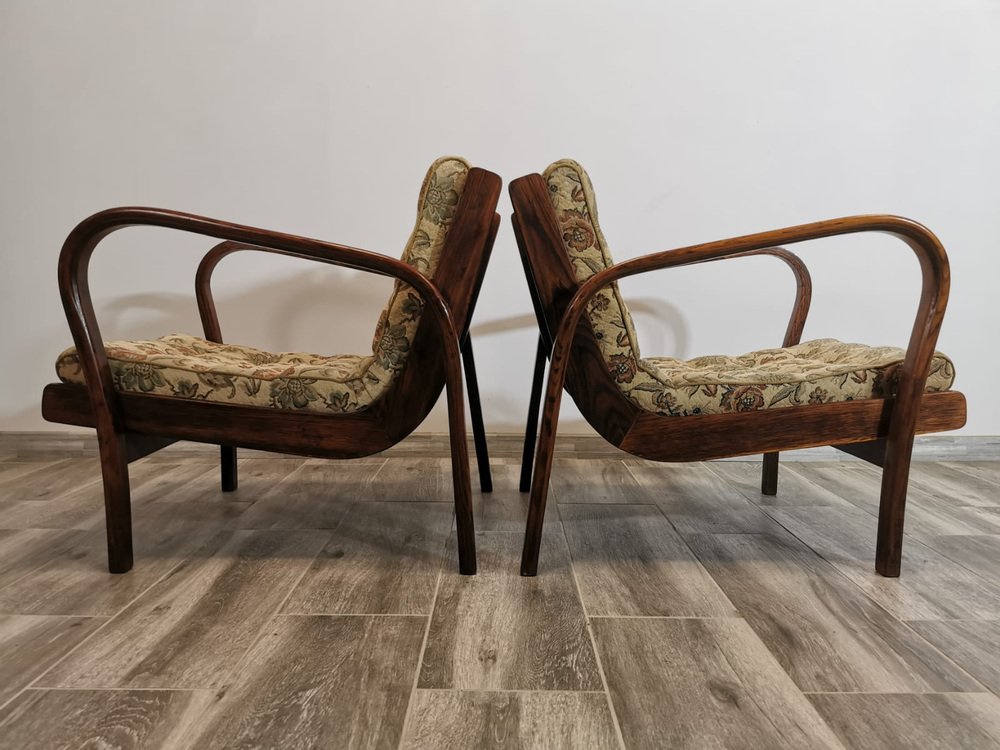 Armchairs by K. Kozelka & A. Kropacek, 1950s, Set of 2