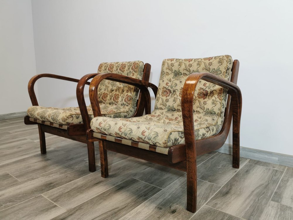 Armchairs by K. Kozelka & A. Kropacek, 1950s, Set of 2