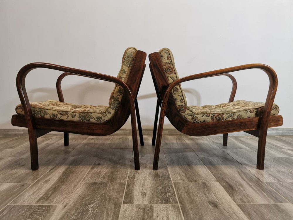 Armchairs by K. Kozelka & A. Kropacek, 1950s, Set of 2