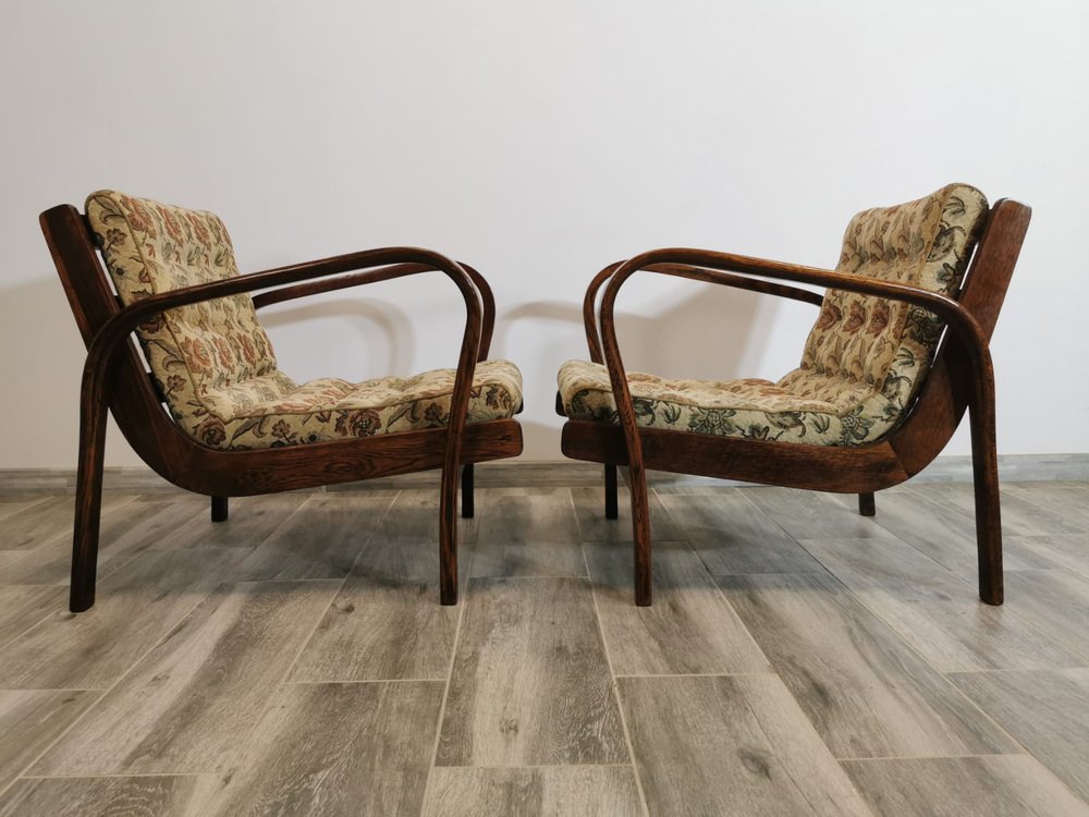 Armchairs by K. Kozelka & A. Kropacek, 1950s, Set of 2