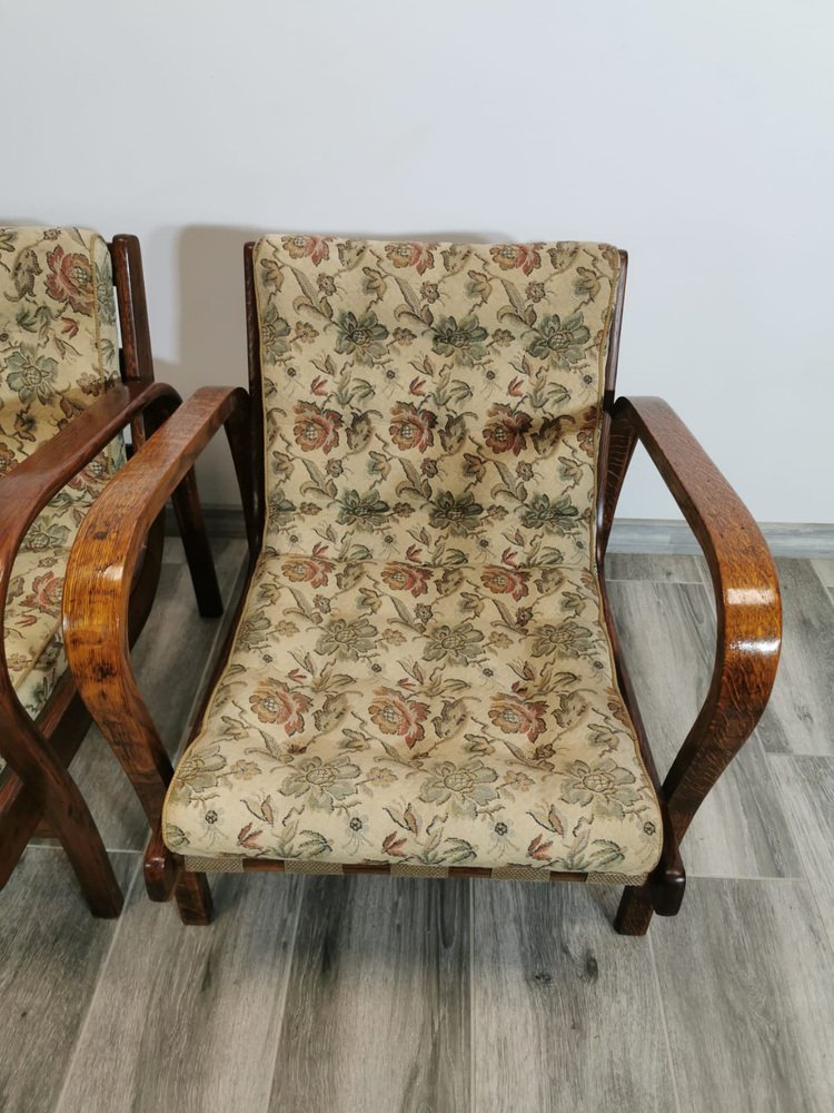 Armchairs by K. Kozelka & A. Kropacek, 1950s, Set of 2