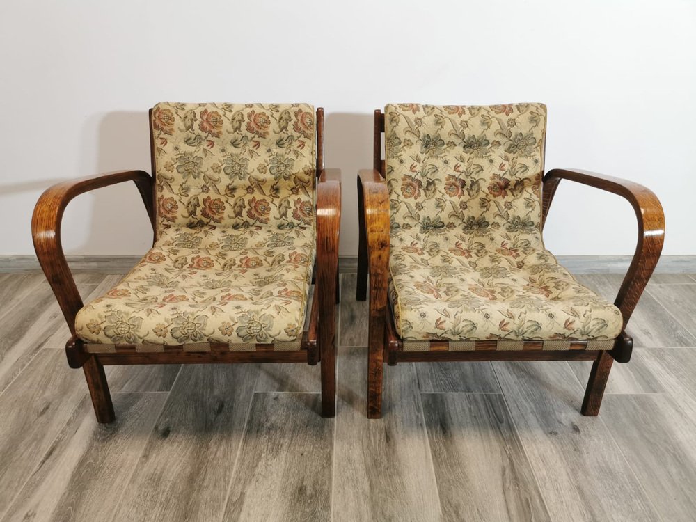 Armchairs by K. Kozelka & A. Kropacek, 1950s, Set of 2