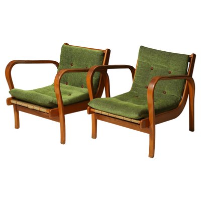 Armchairs by Kropáček and Koželka for Interior Prague, 1940s, Set of 2-HXT-2042074