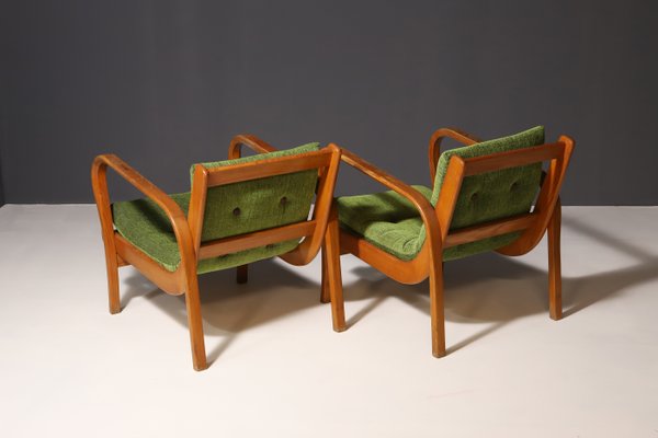 Armchairs by Kropáček and Koželka for Interior Prague, 1940s, Set of 2-HXT-2042074