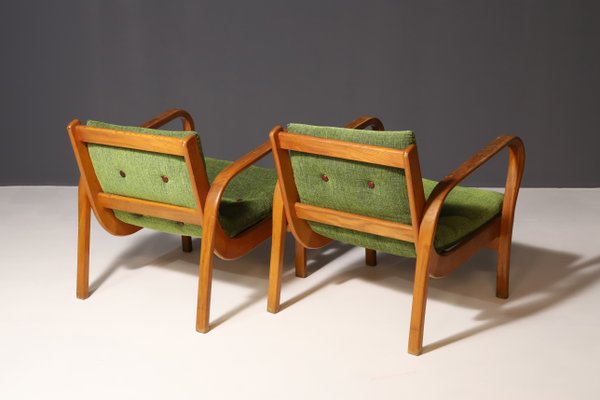 Armchairs by Kropáček and Koželka for Interior Prague, 1940s, Set of 2-HXT-2042074