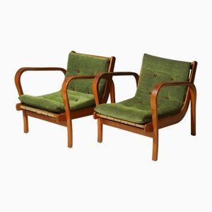 Armchairs by Kropáček and Koželka for Interior Prague, 1940s, Set of 2-HXT-2042074