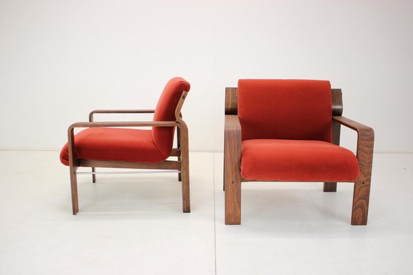 Armchairs by Ludvík Volák for Dřevopodnik Holešov, 1960s, Set of 2-TZ-1098757