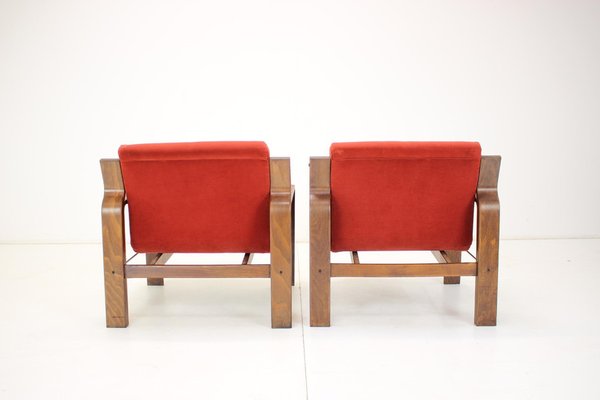 Armchairs by Ludvík Volák for Dřevopodnik Holešov, 1960s, Set of 2-TZ-1098757