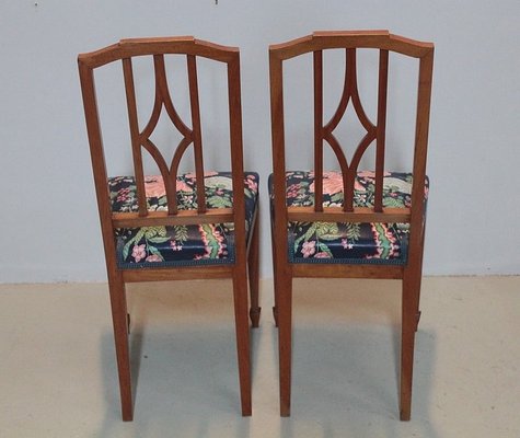 Armchairs & Chairs in Mahogany, 20th Century, Set of 4-RVK-1162246