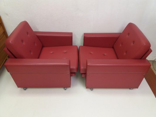 Armchairs, Czechoslovakia, 1970, Set of 2-TZ-1134362