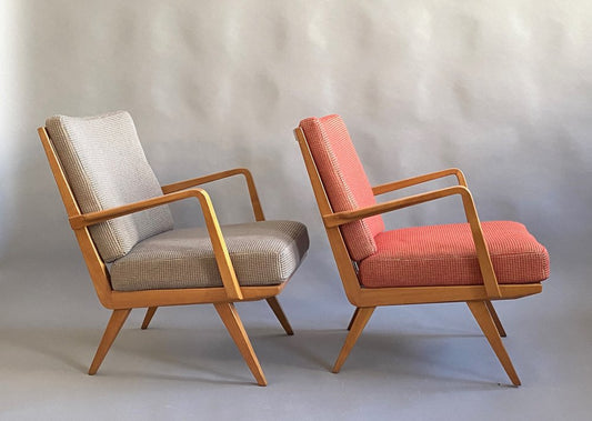 Armchairs in Cherry by Antimott for Walter Knoll, Germany, 1950s, Set of 2