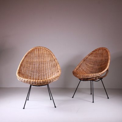 Armchairs in Rattan, Set of 2-VJY-2021277