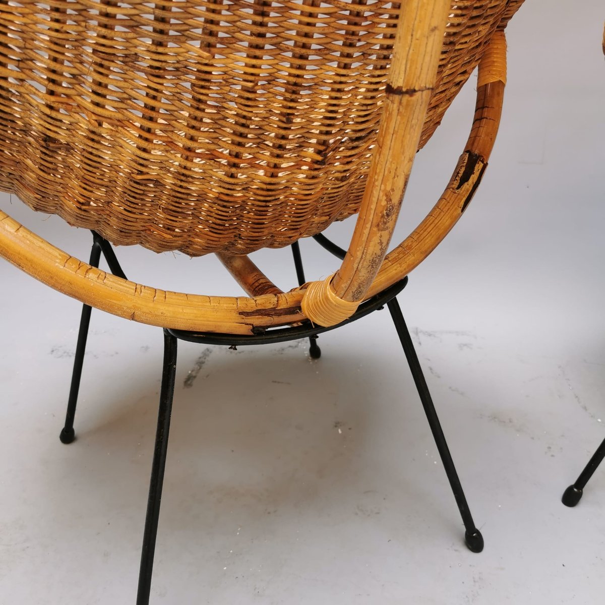 Armchairs in Rattan, Set of 2