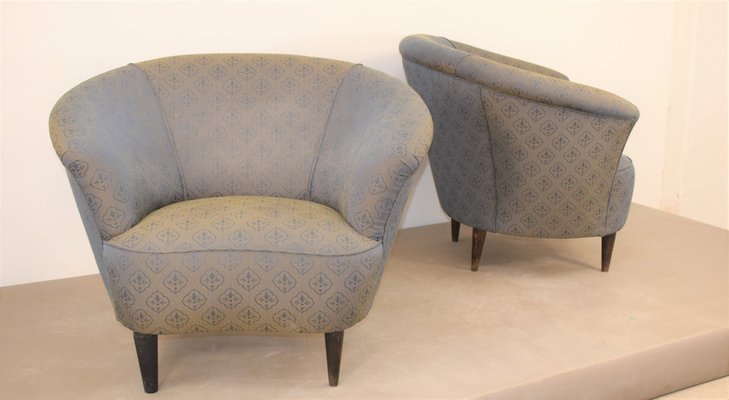 Armchairs in Style of Ico Parisi, Italy, 1950s, Set of 2-AOL-1288973